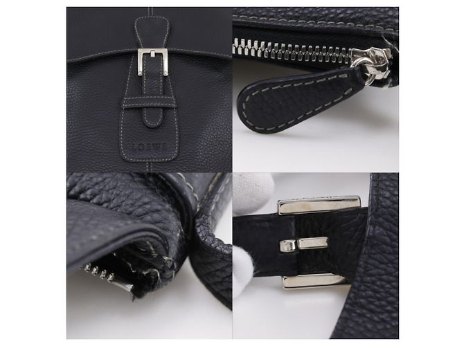 Borsa a tracolla in pelle Loewe Nero - vista 15