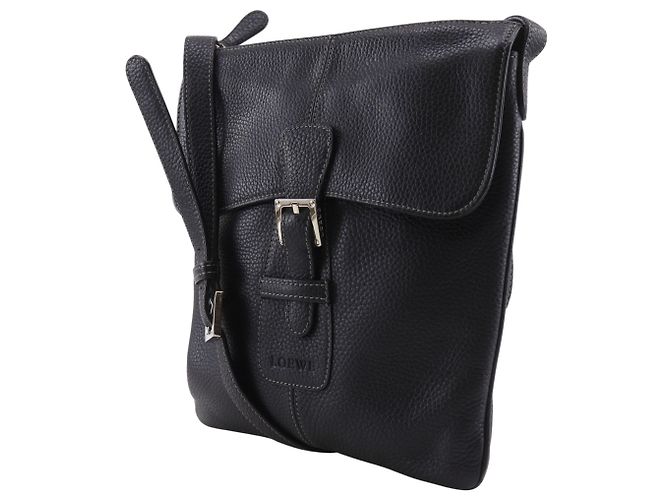 Borsa a tracolla in pelle Loewe Nero - vista 2