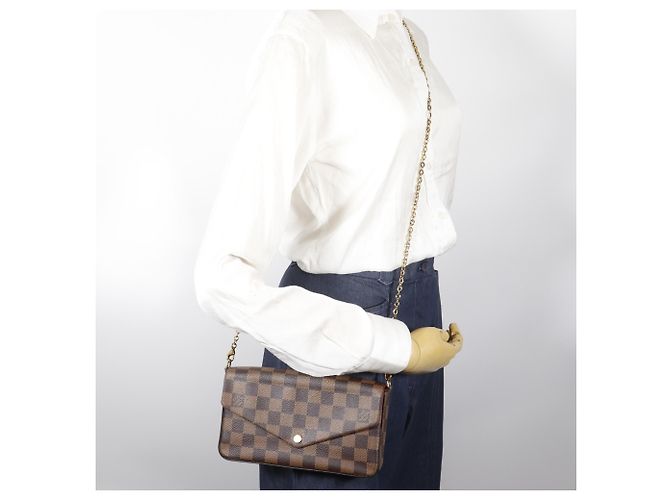 Borsa a Spalla Pochette Felicie Louis Vuitton Marrone - vista 17