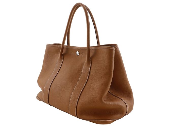 Hermès Borsa Tote Hermes Garden Party 36 PM Marrone - vista 2