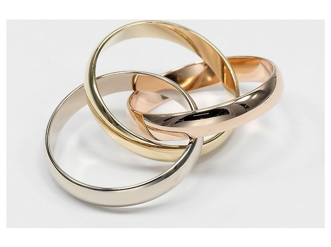 Anello Cartier Trinity in oro rosa bianco e giallo 18K - vista 6