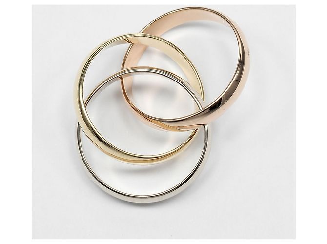 Anello Cartier Trinity in oro rosa bianco e giallo 18K - vista 9