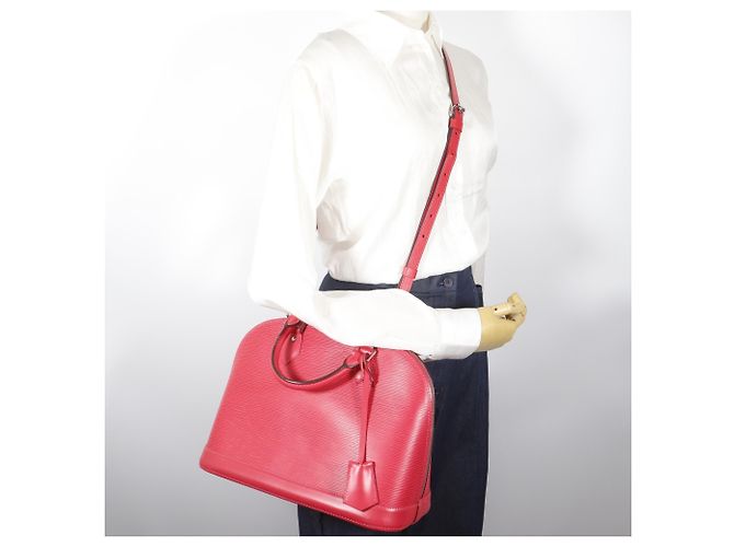 Borsa Louis Vuitton Alma PM Rosso - vista 19
