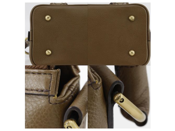 Borsa a tracolla in pelle marrone Burberry - vista 11