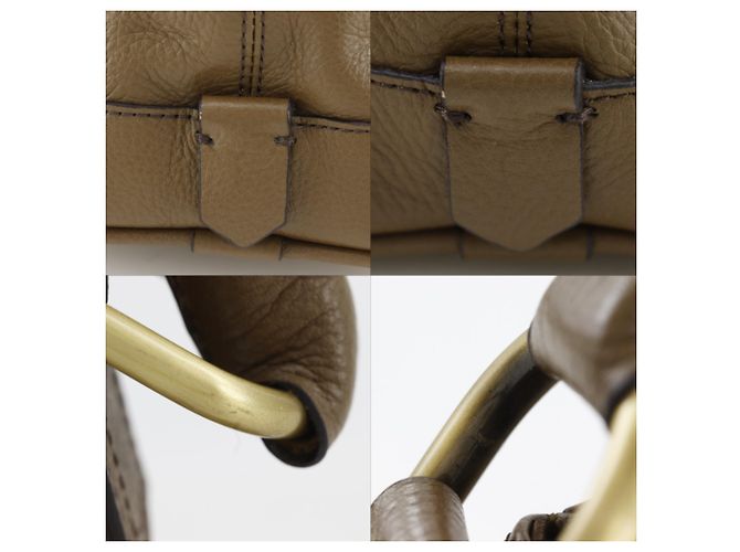 Borsa a tracolla in pelle marrone Burberry - vista 12