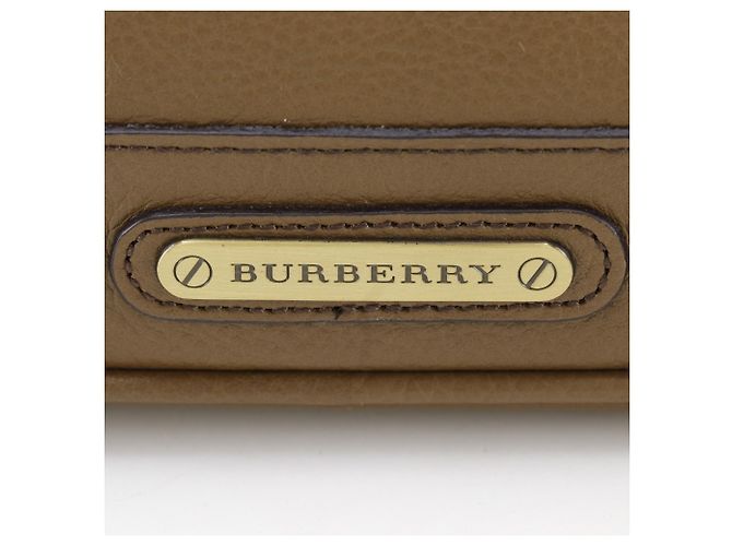 Borsa a tracolla in pelle marrone Burberry - vista 15