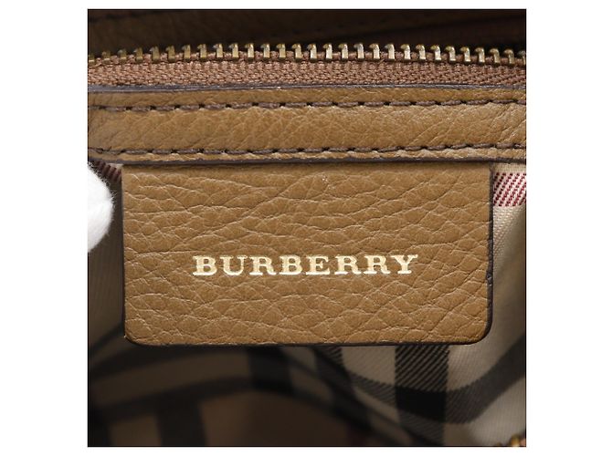 Borsa a tracolla in pelle marrone Burberry - vista 16
