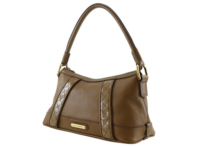 Borsa a tracolla in pelle marrone Burberry - vista 2