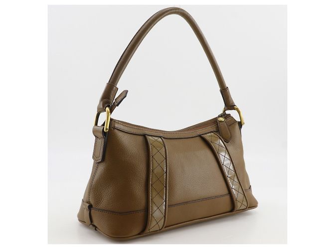 Borsa a tracolla in pelle marrone Burberry - vista 3