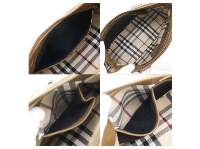 Borsa a tracolla in pelle marrone Burberry - vista 5