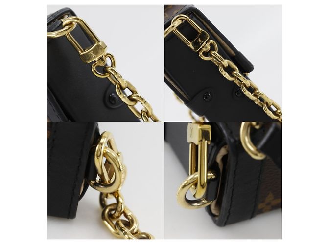 Bolsa de Ombro Pochette Trunk Vertical Louis Vuitton Marrom Monograma - vista 13