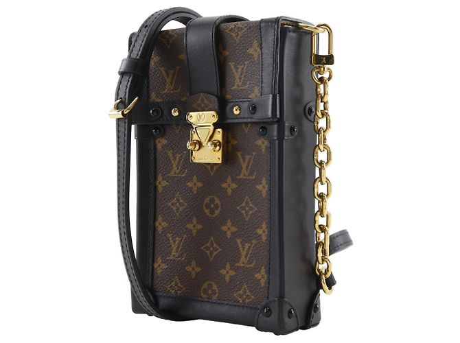 Bolsa de Ombro Pochette Trunk Vertical Louis Vuitton Marrom Monograma - vista 2