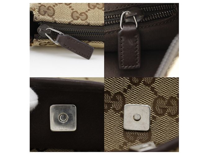 Borsa a tracolla Gucci in tela GG marrone - vista 12