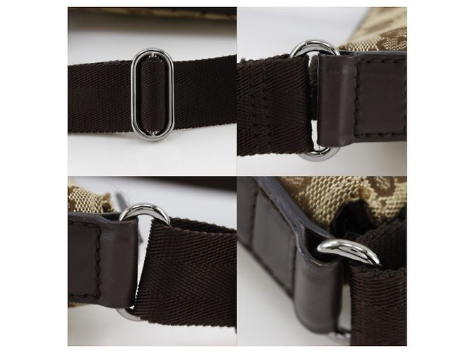 Borsa a tracolla Gucci in tela GG marrone - vista 13