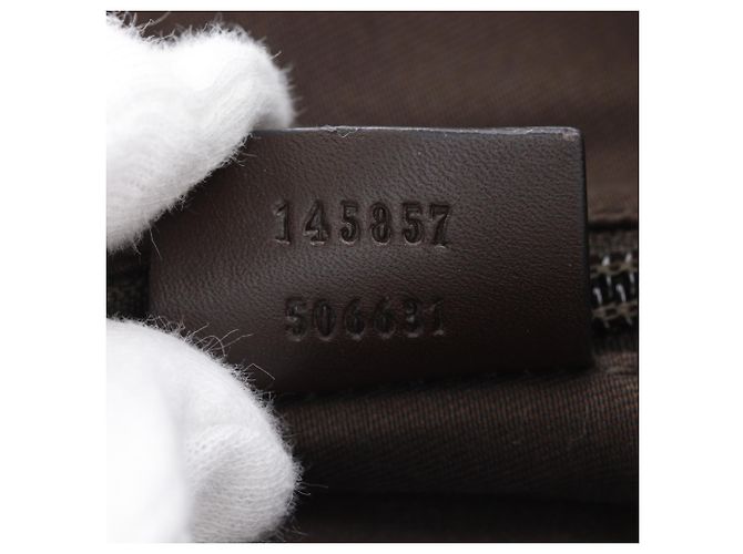 Borsa a tracolla Gucci in tela GG marrone - vista 16