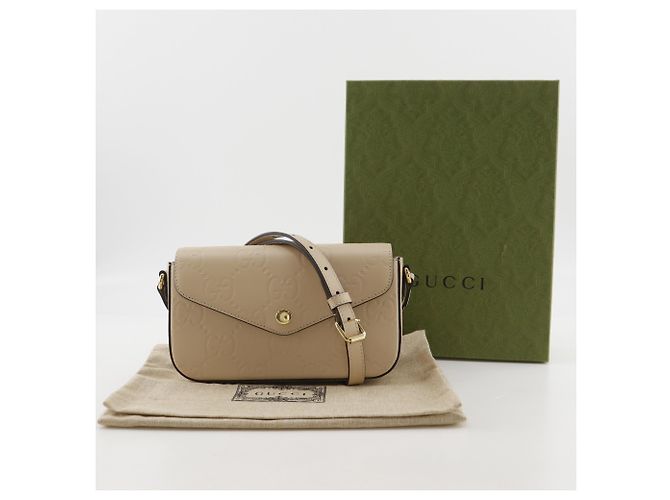 Bolso de hombro Gucci GG Super Mini Beige - vista 13