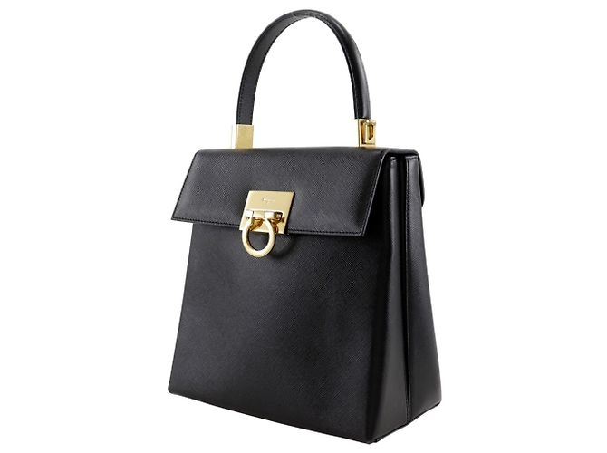 Borsa Salvatore Ferragamo Gancini Nero - vista 2