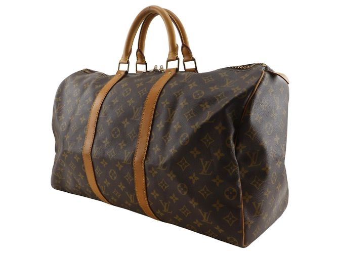 Borsa Boston Louis Vuitton Keepall 50 Marrone Monogramma - vista 2