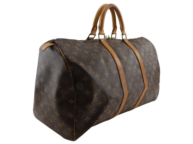 Borsa Boston Louis Vuitton Keepall 50 Marrone Monogramma - vista 3