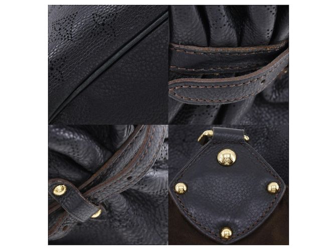 Borsa Tote Louis Vuitton Mahina L Nero - vista 10