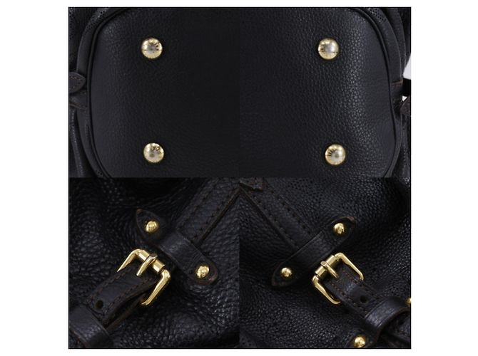 Borsa Tote Louis Vuitton Mahina L Nero - vista 12