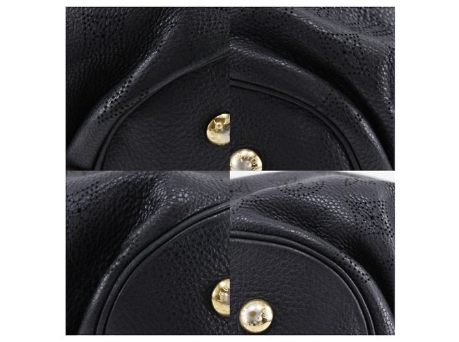 Borsa Tote Louis Vuitton Mahina L Nero - vista 4