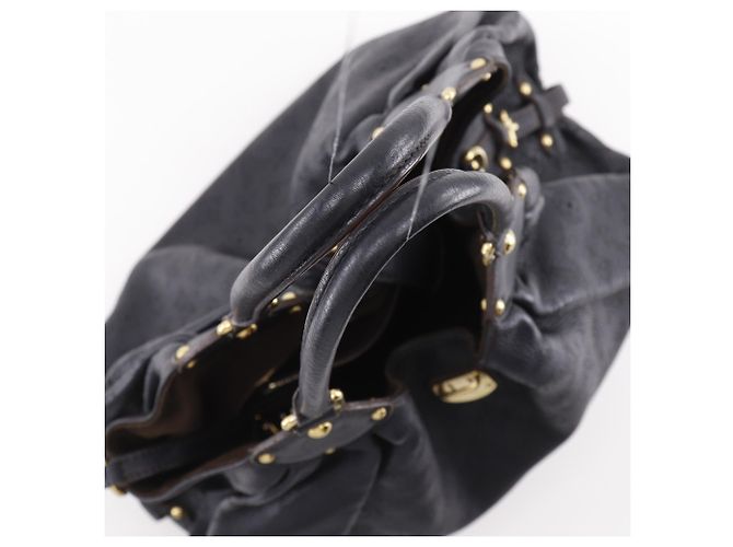 Borsa Tote Louis Vuitton Mahina L Nero - vista 5
