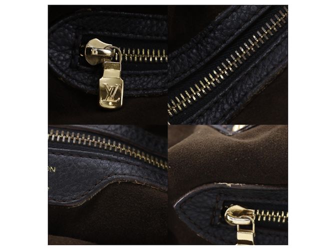 Borsa Tote Louis Vuitton Mahina L Nero - vista 9