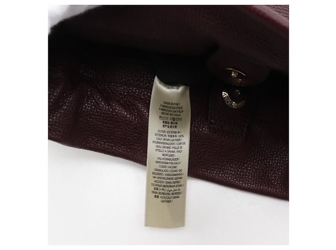 Borsa a tracolla in pelle di vitello Burberry Rosso Bordò - vista 11