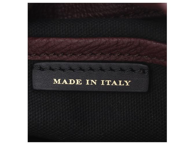 Borsa a tracolla in pelle di vitello Burberry Rosso Bordò - vista 12