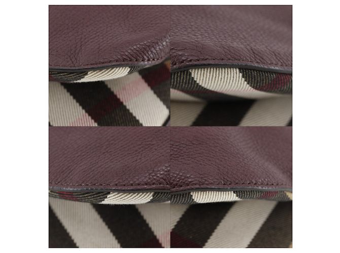 Borsa a tracolla in pelle di vitello Burberry Rosso Bordò - vista 4
