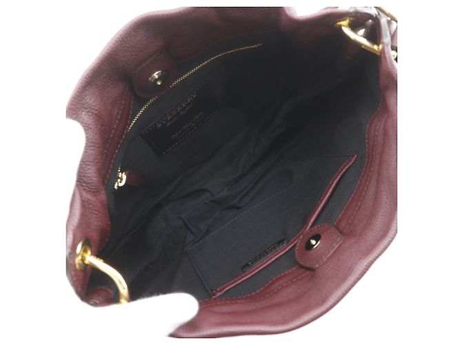 Borsa a tracolla in pelle di vitello Burberry Rosso Bordò - vista 5
