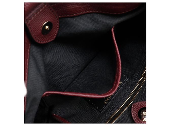 Borsa a tracolla in pelle di vitello Burberry Rosso Bordò - vista 7
