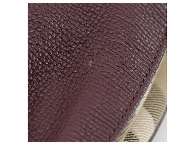 Borsa a tracolla in pelle di vitello Burberry Rosso Bordò - vista 8