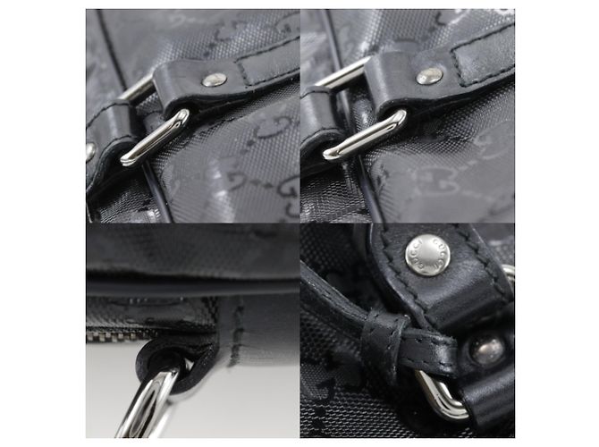 Borsa a mano Gucci in PVC nero - vista 10