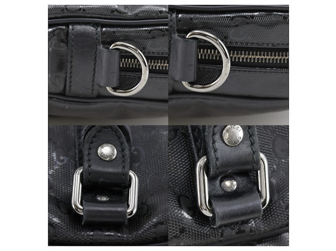 Borsa a mano Gucci in PVC nero - vista 11