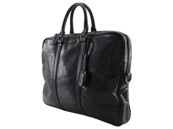 Borsa a mano Gucci in PVC nero - vista 2