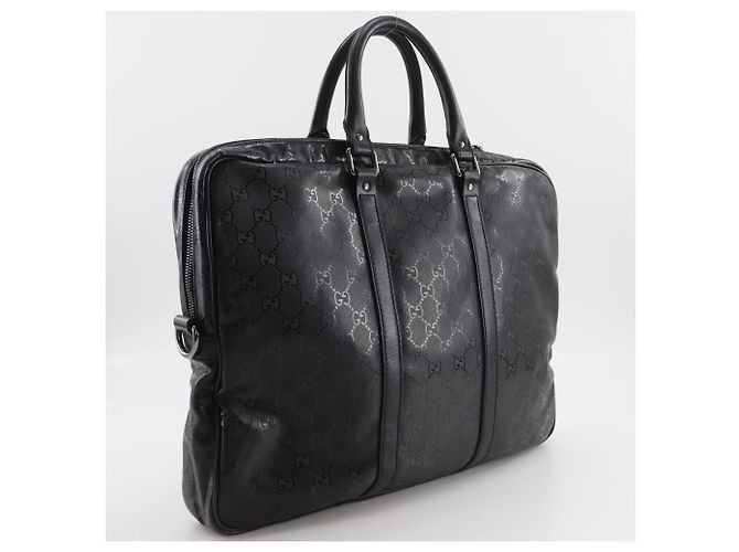 Borsa a mano Gucci in PVC nero - vista 3