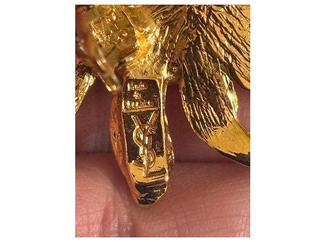 Orecchini a clip sole Yves Saint Laurent in metallo dorato D'oro - vista 5
