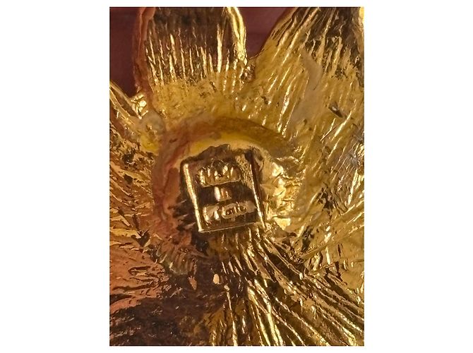 Orecchini a clip sole Yves Saint Laurent in metallo dorato D'oro - vista 6