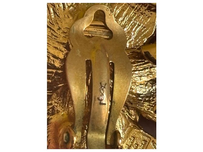 Orecchini a clip sole Yves Saint Laurent in metallo dorato D'oro - vista 7