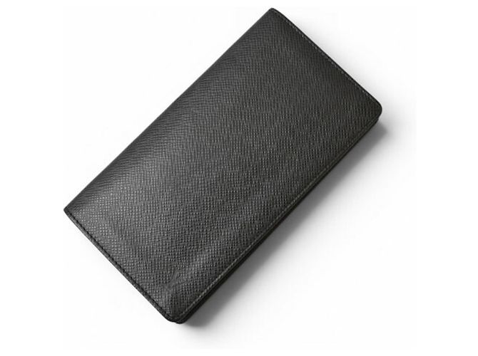 Portafoglio lungo Louis Vuitton Taiga Grigio - vista 3