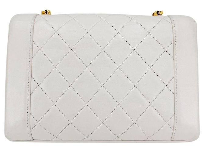 Borsa a Spalla Chanel Matelassé Diana Bianco - vista 2