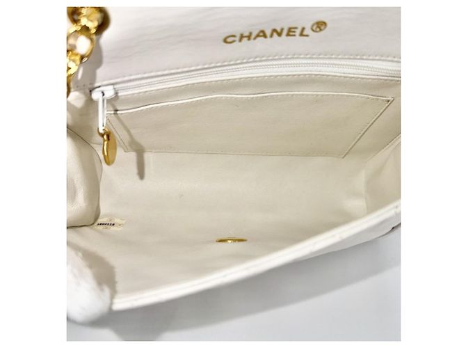 Borsa a Spalla Chanel Matelassé Diana Bianco - vista 4
