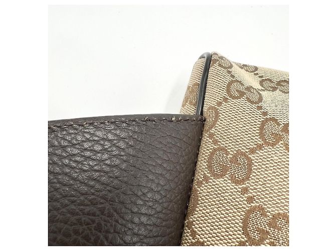 Marsupio Gucci in tela GG marrone e pelle - vista 7