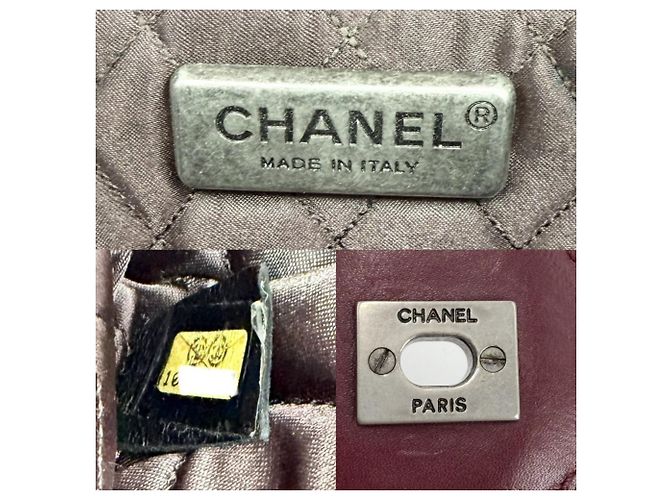 Borsa a tracolla Chanel in tweed rosso e pelle - vista 5