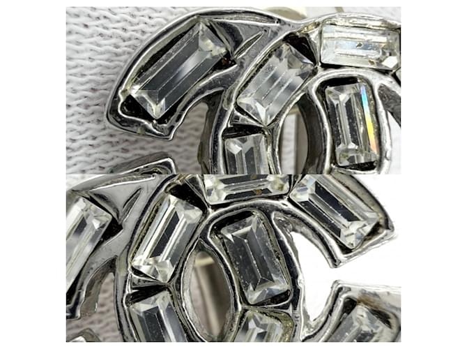 Orecchini a lobo Chanel con strass Argento - vista 6