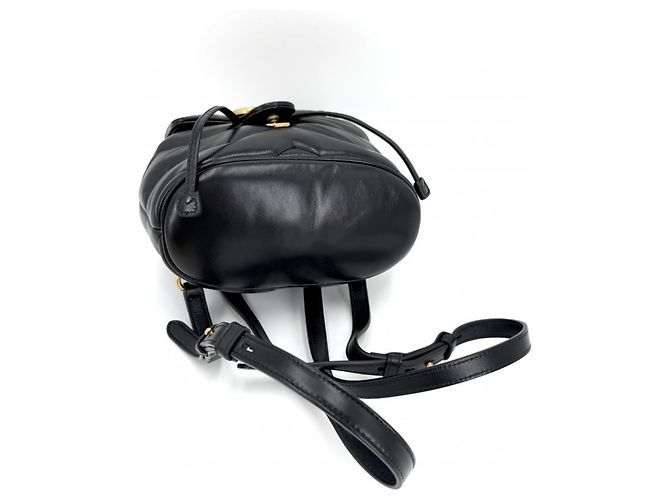 Mochila acolchada GG Marmont para mujer Gucci Negro - vista 3