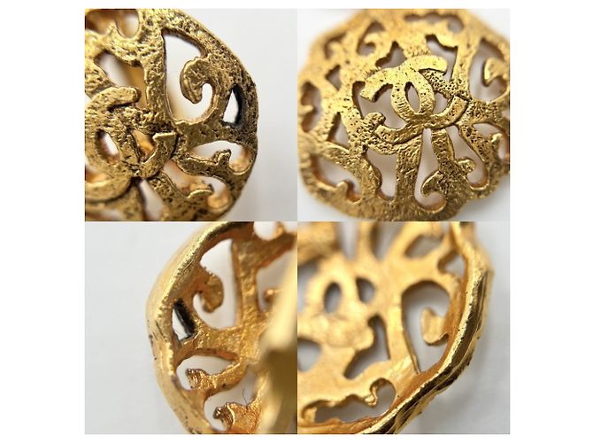 Orecchini Chanel Vintage Gold Clip D'oro - vista 5