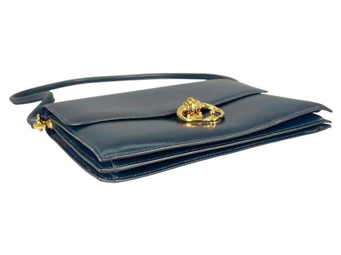 Borsa a tracolla Secana 22 da donna Hermès Blu - vista 3